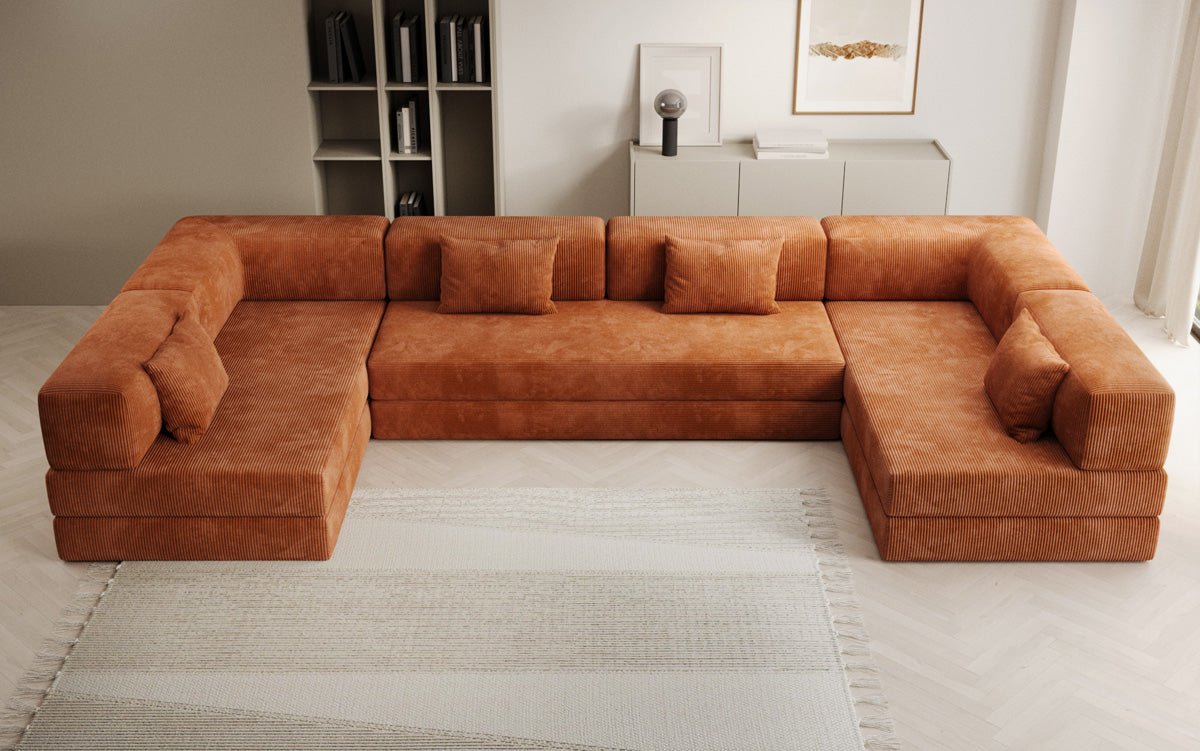 Designer Sofa Lazy U in Cord