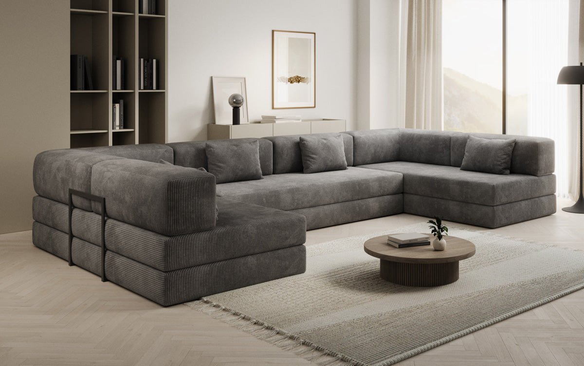 Designer Sofa Lazy U in Cord