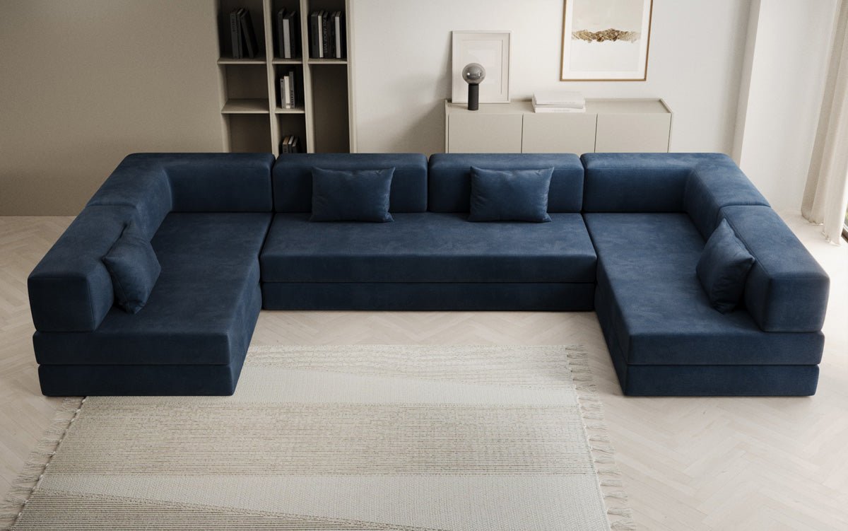 Designer Sofa Lazy U am Samt