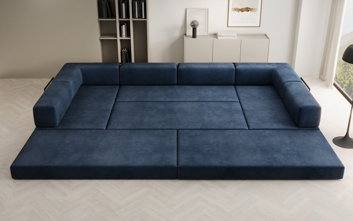 Designer Sofa Lazy U am Samt