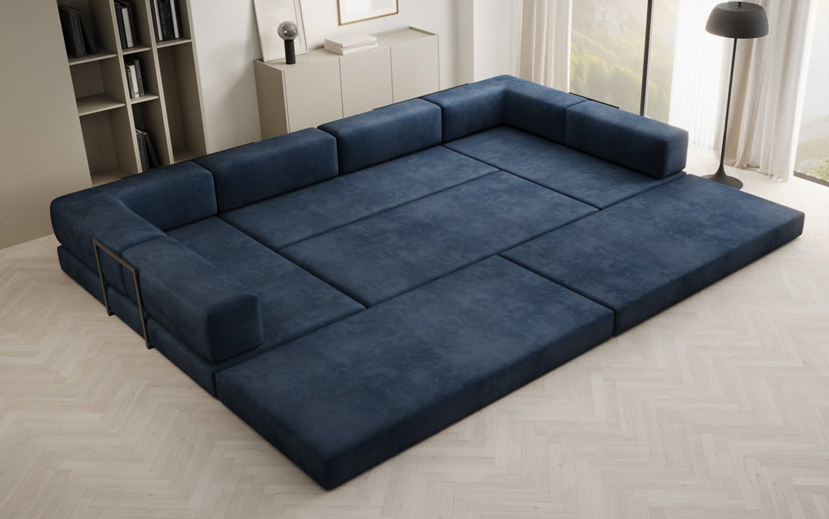 Designer Sofa Lazy U am Samt