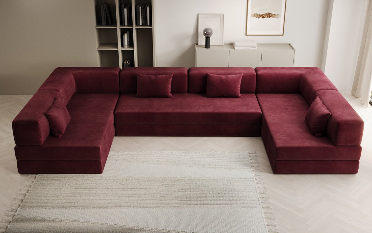 Designer Sofa Lazy U am Samt