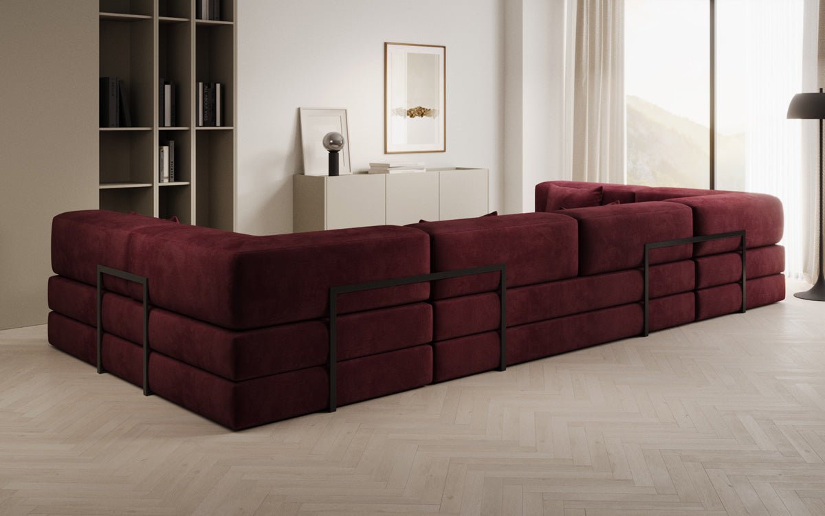 Designer Sofa Lazy U am Samt