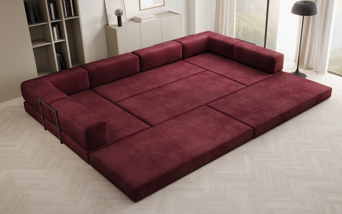 Designer Sofa Lazy U am Samt