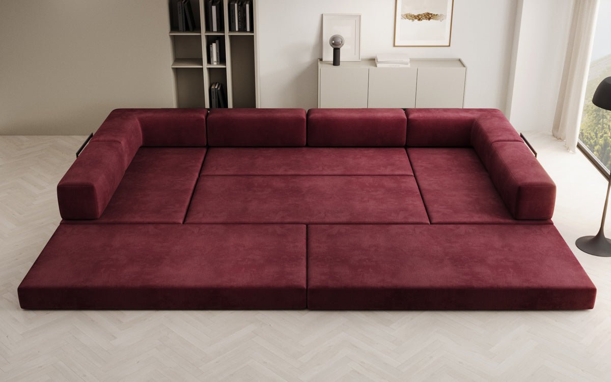 Designer Sofa Lazy U am Samt