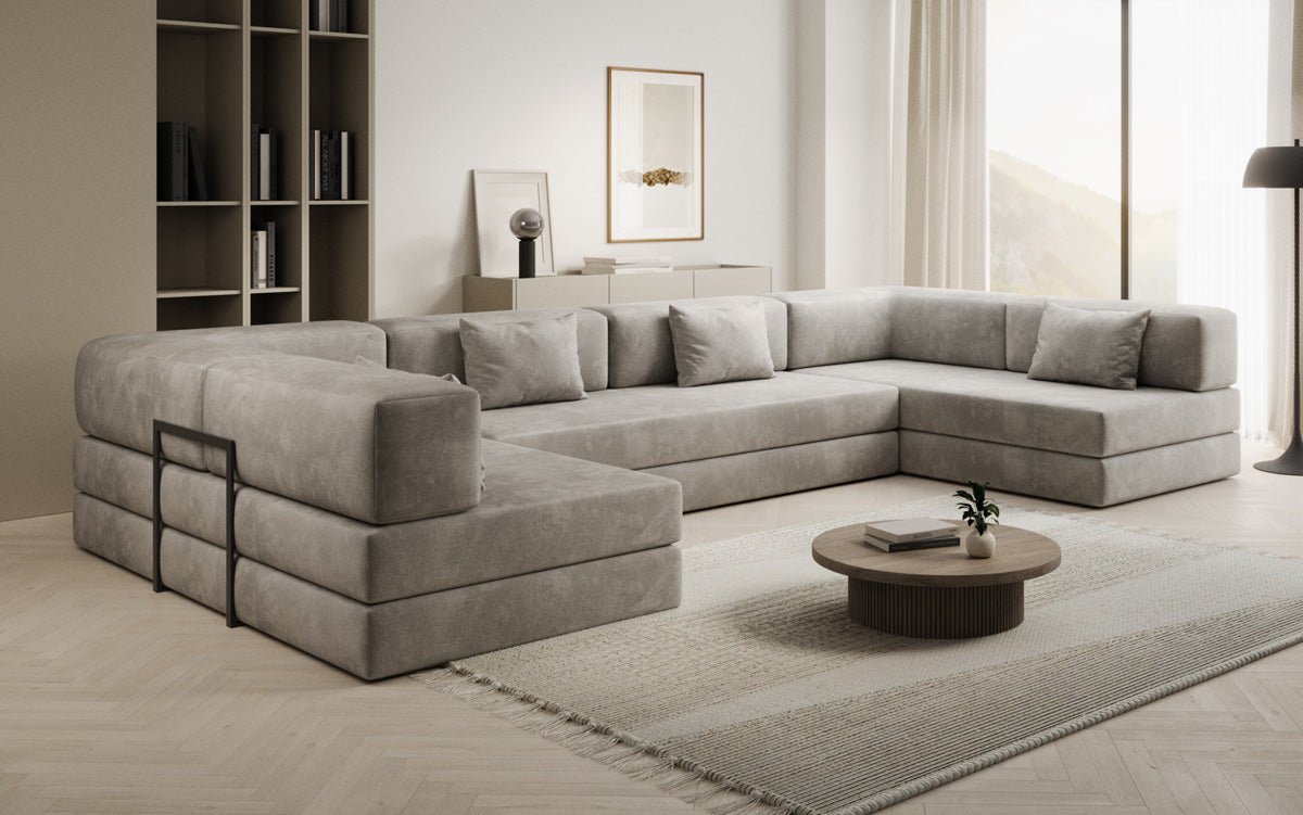 Designer Sofa Lazy U am Samt