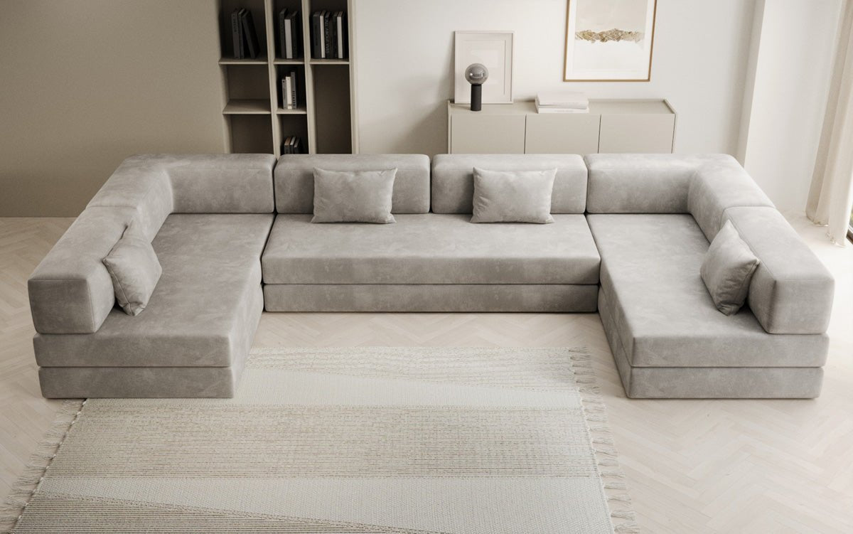 Designer Sofa Lazy U am Samt