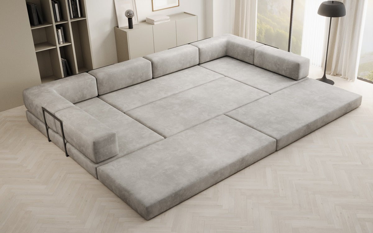Designer Sofa Lazy U am Samt