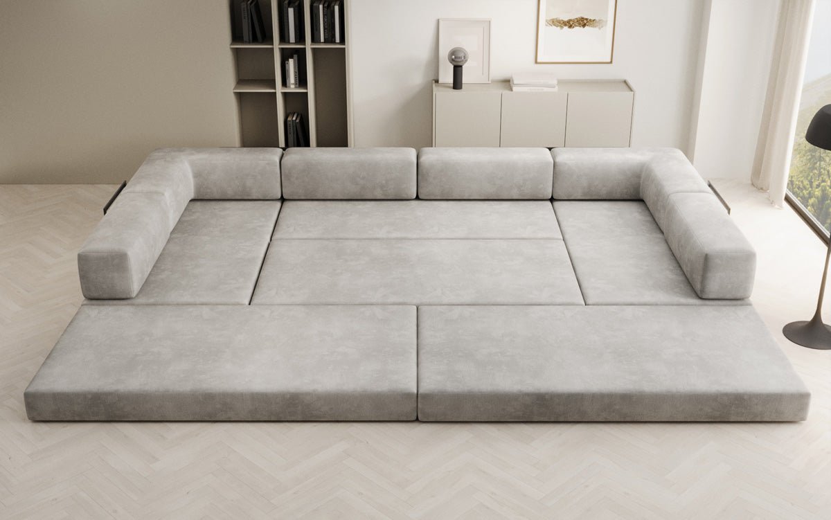 Designer Sofa Lazy U am Samt