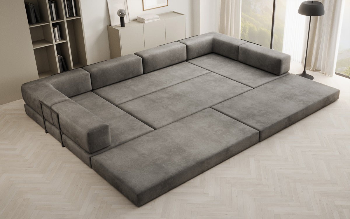 Designer Sofa Lazy U am Samt
