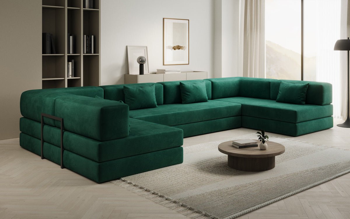 Designer Sofa Lazy U am Samt