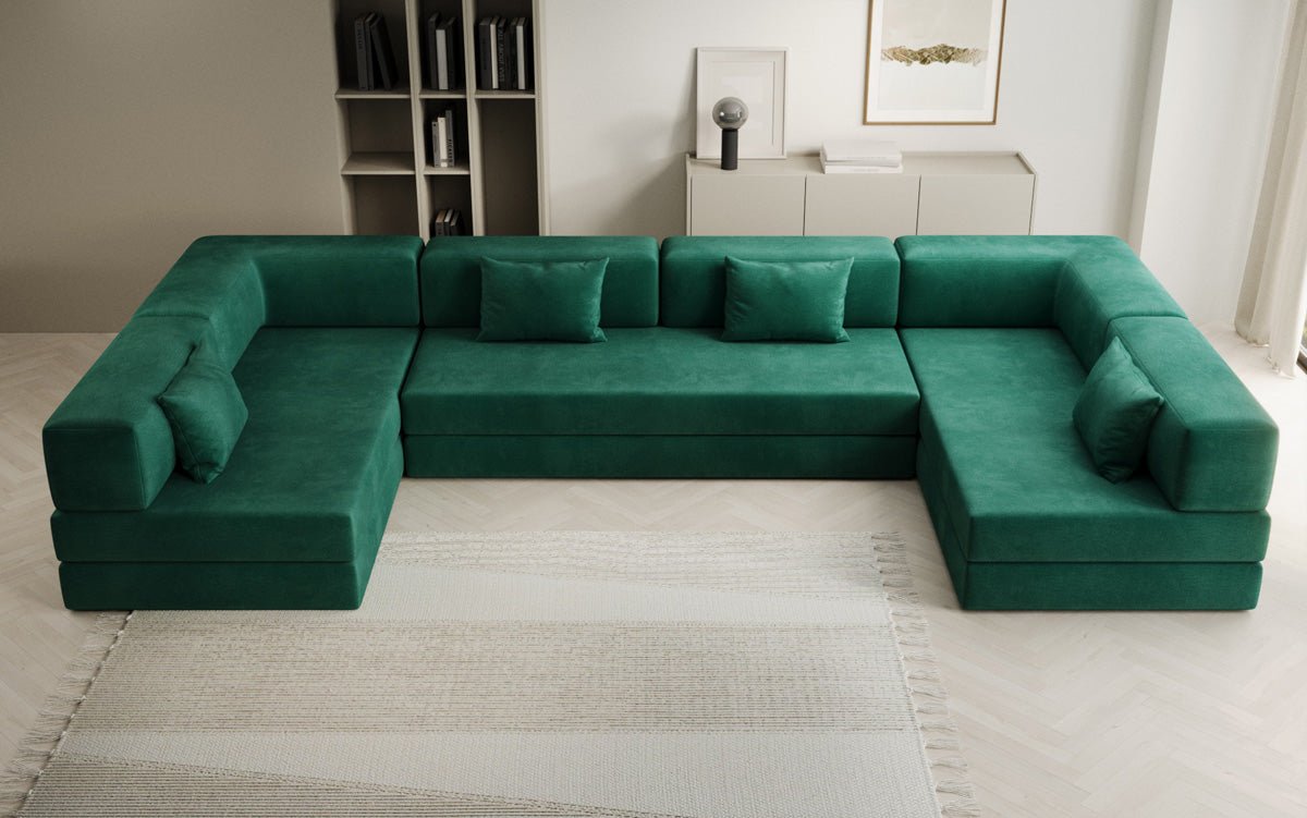 Designer Sofa Lazy U am Samt