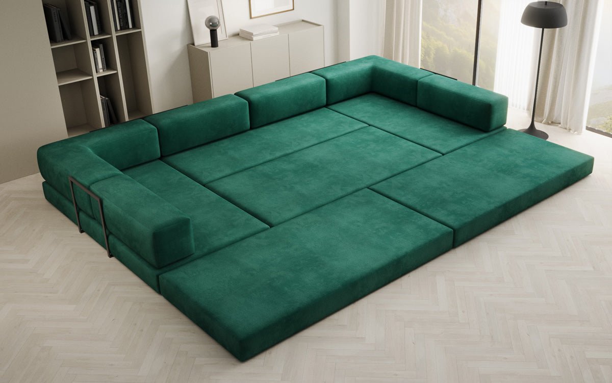 Designer Sofa Lazy U am Samt