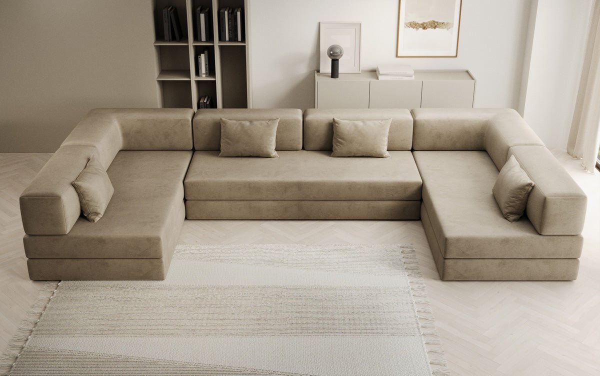 Designer Sofa Lazy U am Samt
