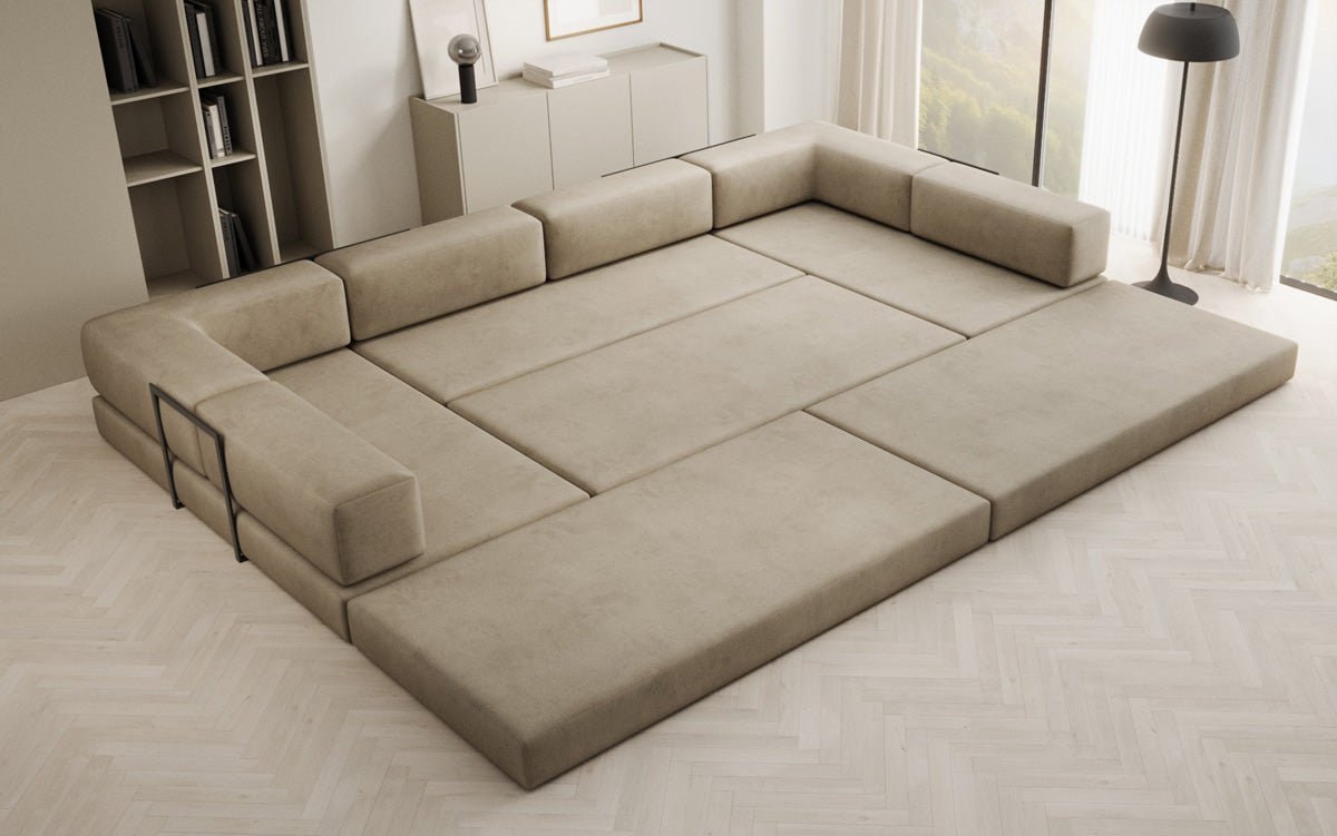 Designer Sofa Lazy U am Samt