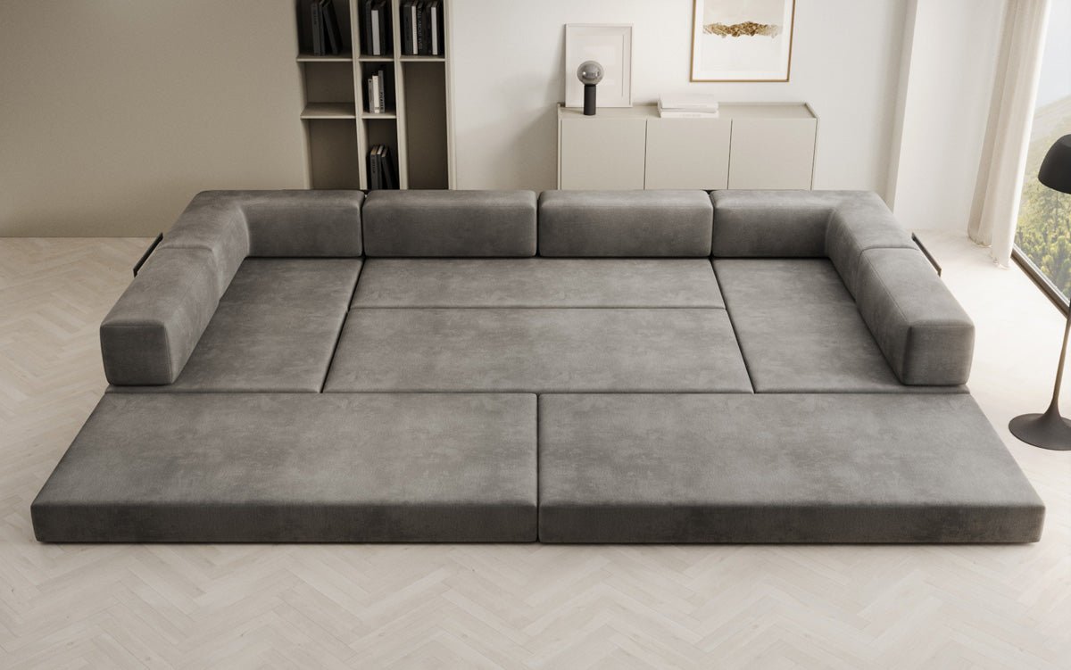 Designer Sofa Lazy U am Samt