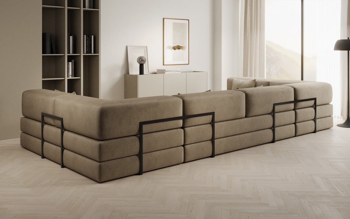 Designer Sofa Lazy U am Samt
