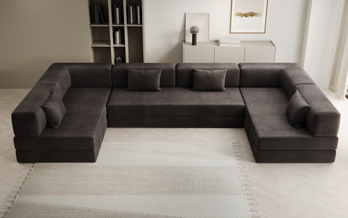 Designer Sofa Lazy U am Samt