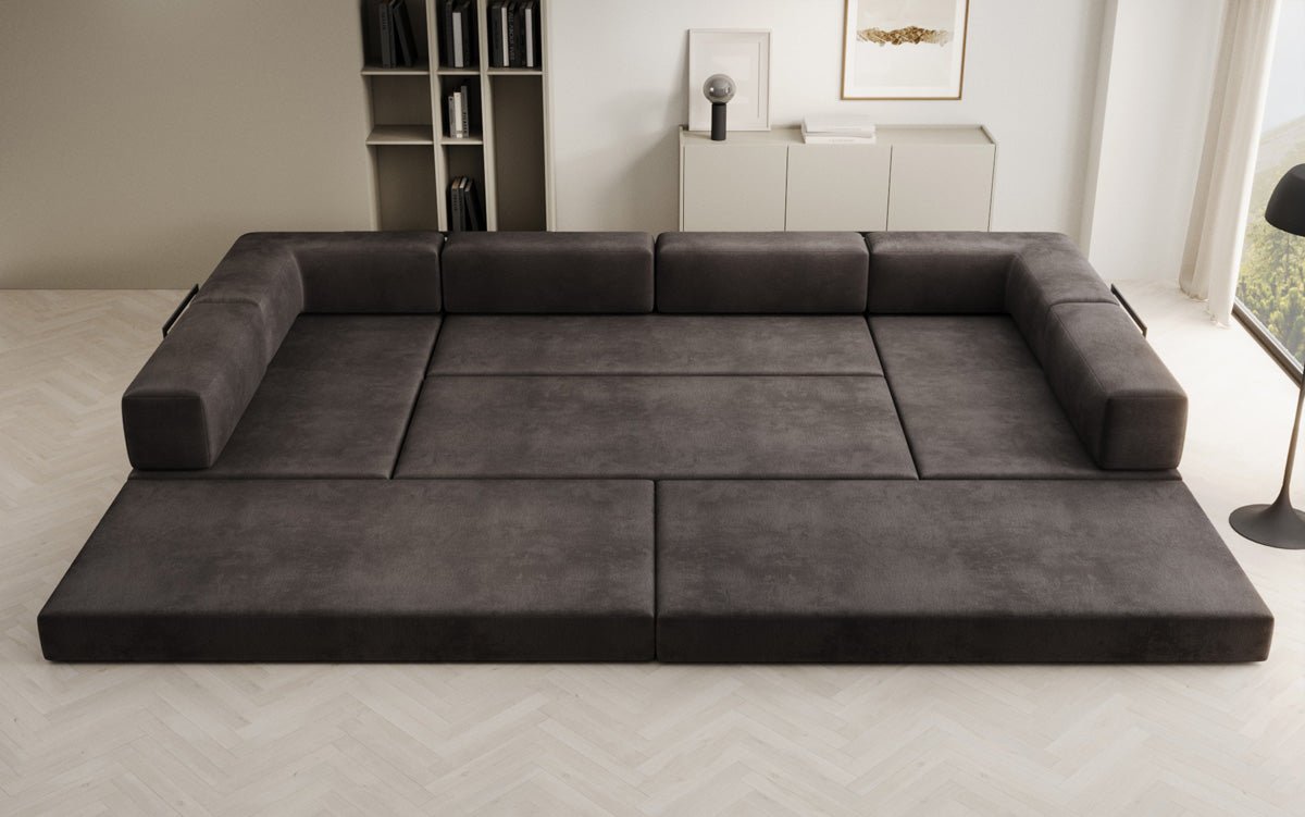 Designer Sofa Lazy U am Samt