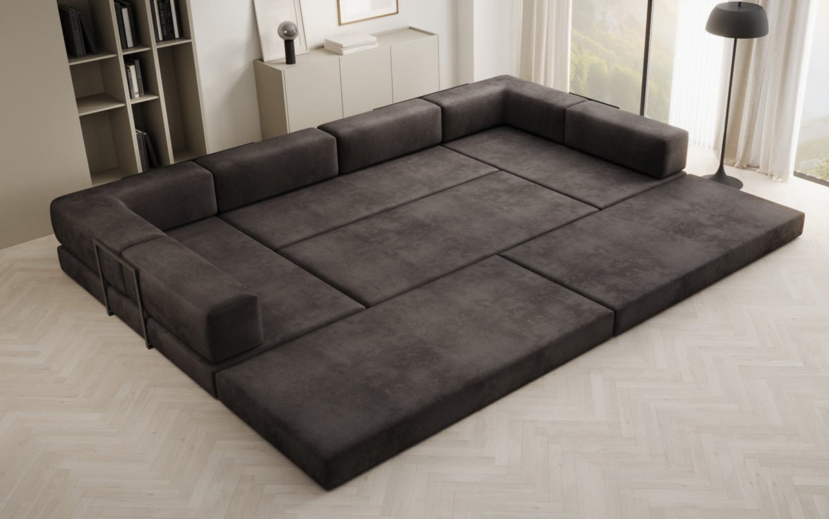 Designer Sofa Lazy U am Samt