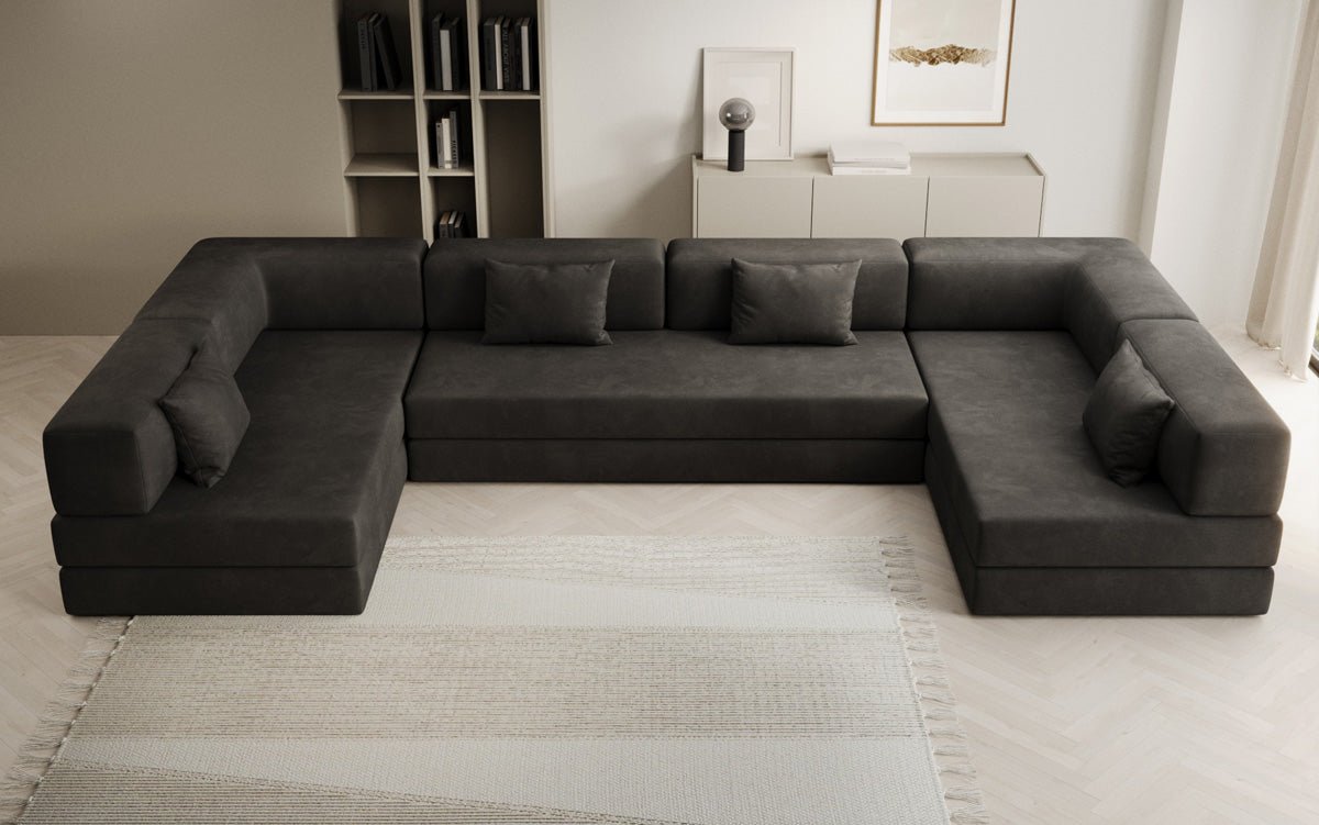 Designer Sofa Lazy U am Samt
