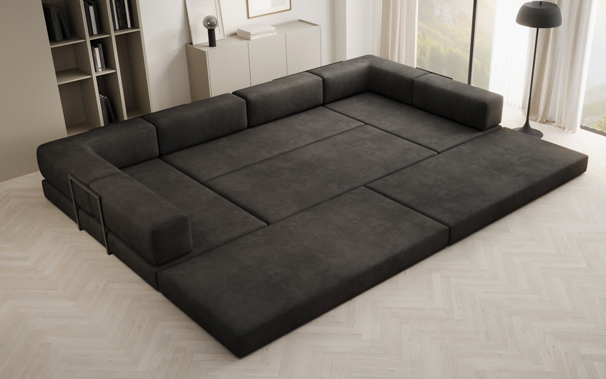 Designer Sofa Lazy U am Samt