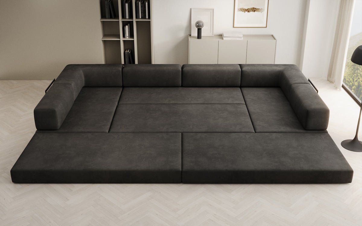 Designer Sofa Lazy U am Samt