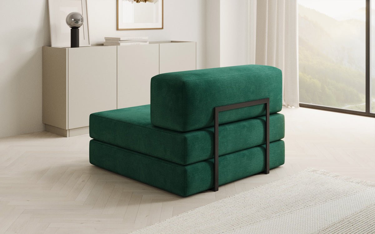 Designer Sofa Mittelmodul Lazy in Samt