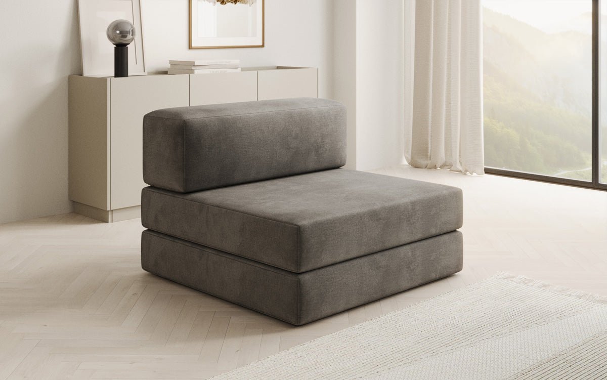 Designer Sofa Mëttelmodul Lazy a Samt