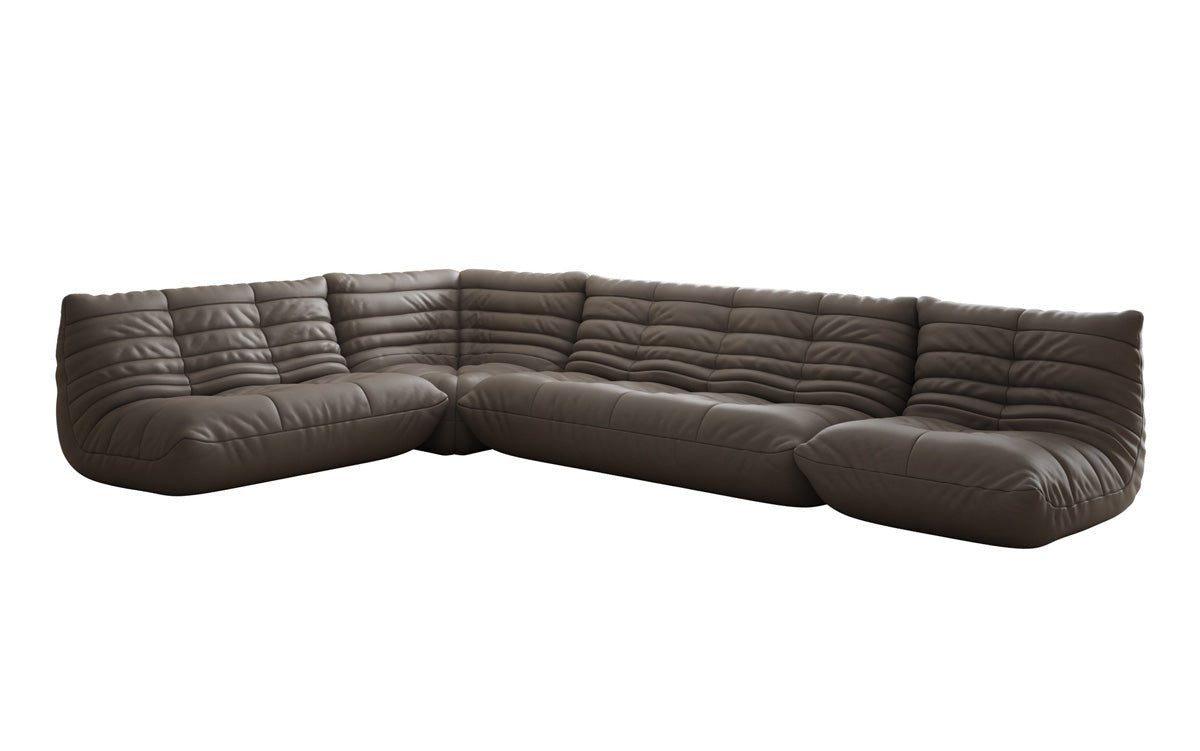 Designer Sofa Wunnlandschaft Calmo a Echtläder