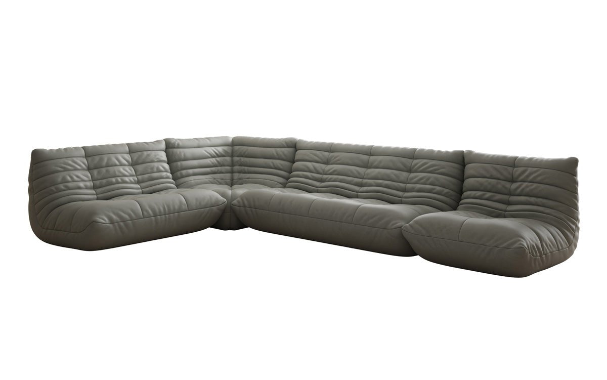 Designer Sofa Wunnlandschaft Calmo a Echtläder