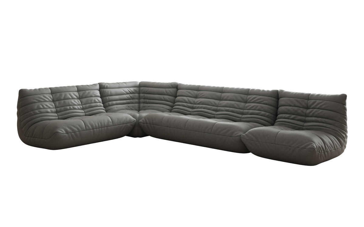 Designer Sofa Wunnlandschaft Calmo a Echtläder