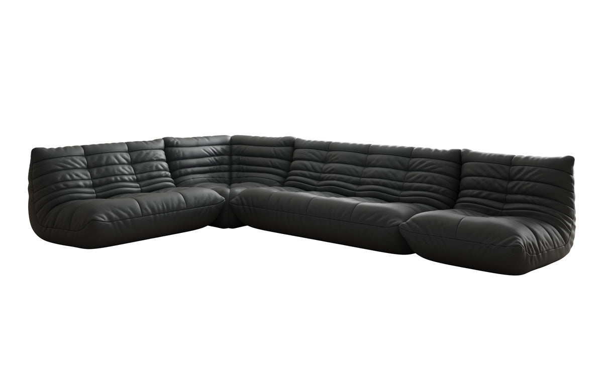 Designer Sofa Wunnlandschaft Calmo a Echtläder