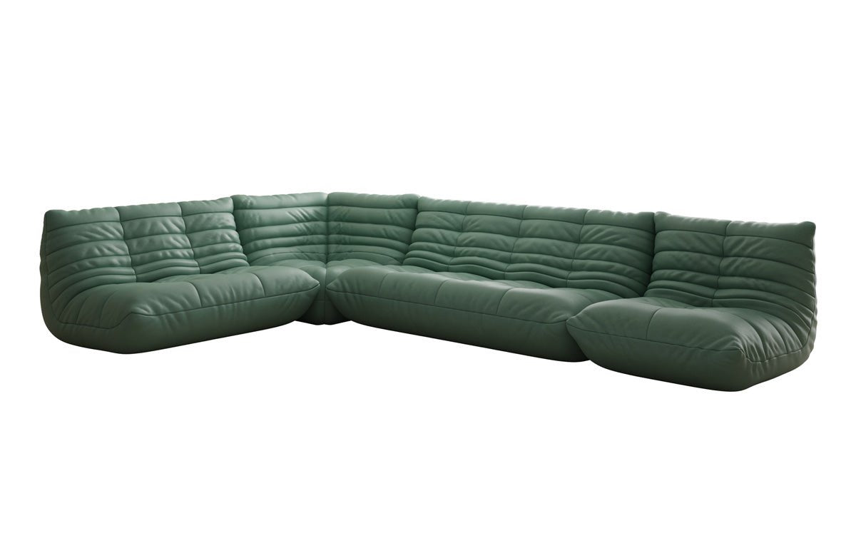 Designer Sofa Wunnlandschaft Calmo a Echtläder