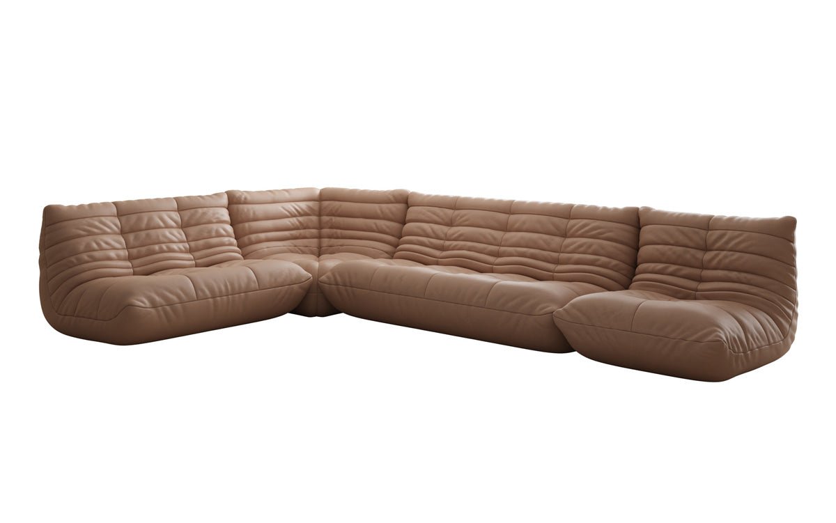 Designer Sofa Wunnlandschaft Calmo a Echtläder