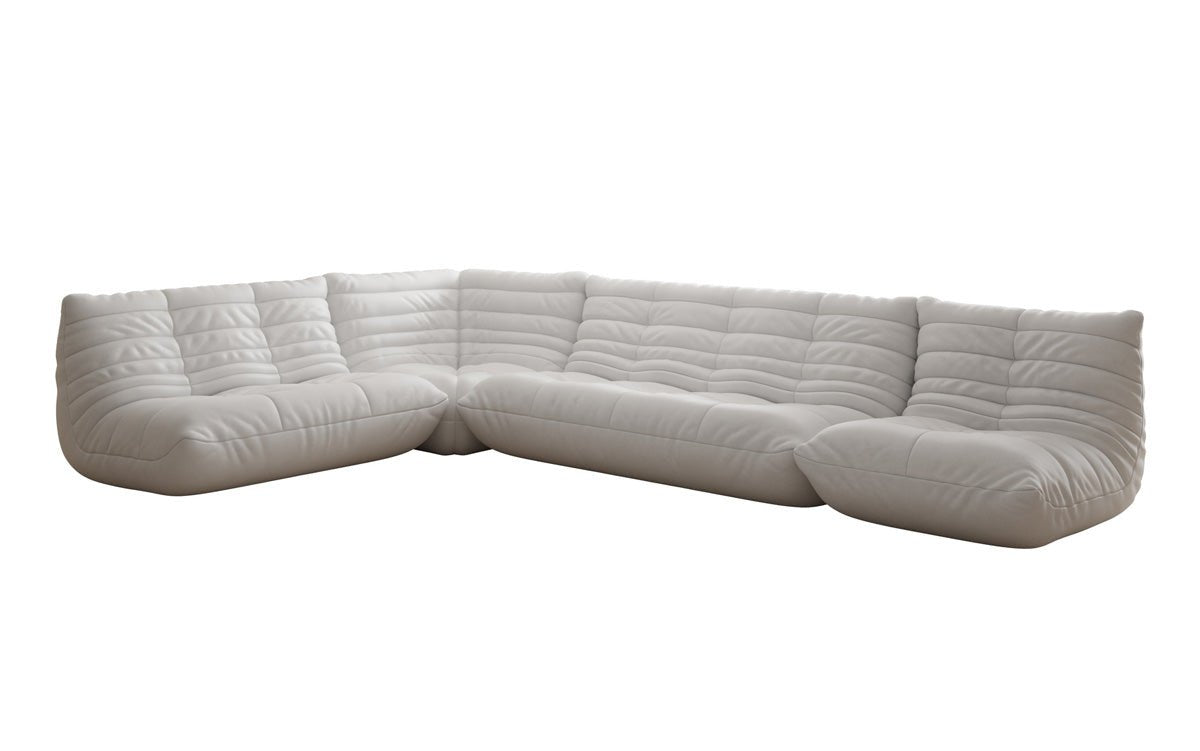 Designer Sofa Wunnlandschaft Calmo a Echtläder