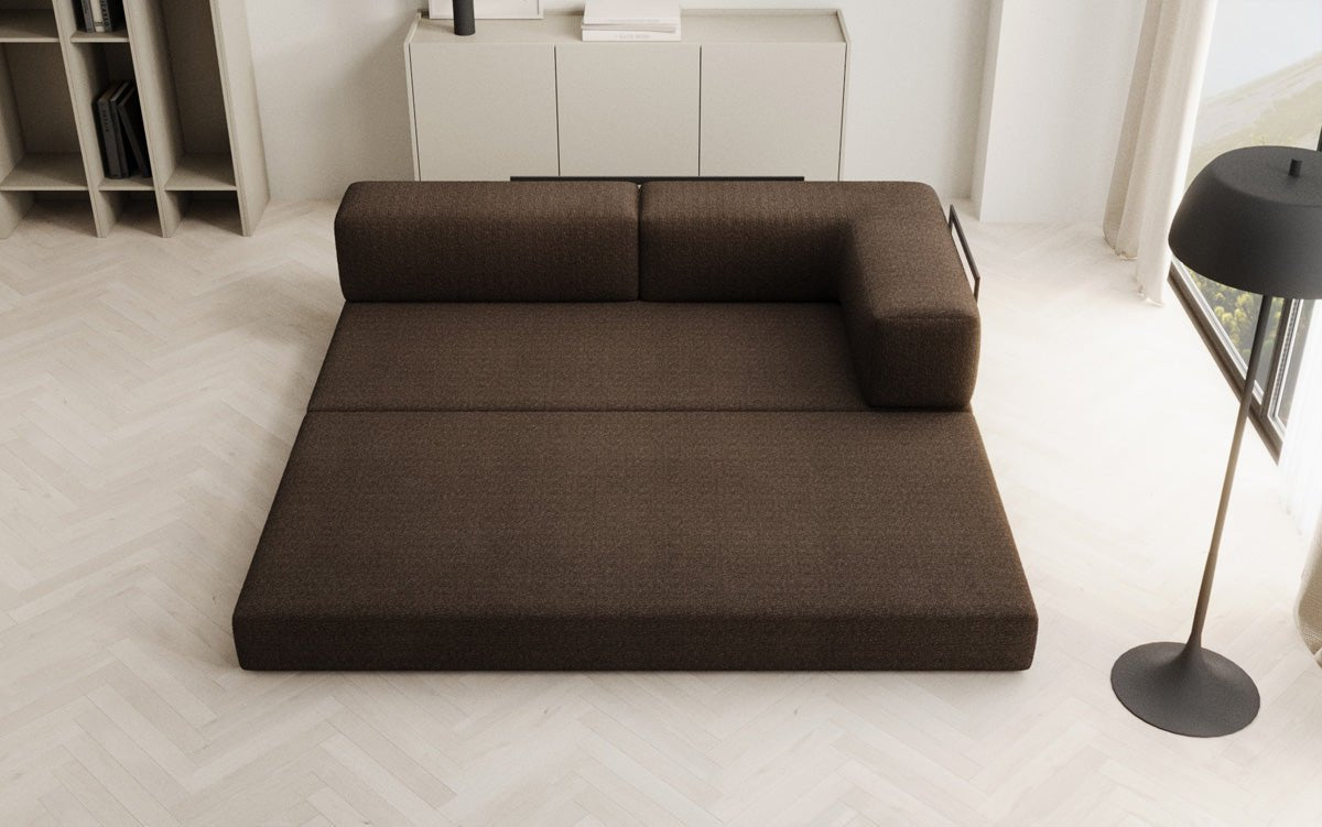 Designer Sofa/Chaise Longue Lazy in Bouclé