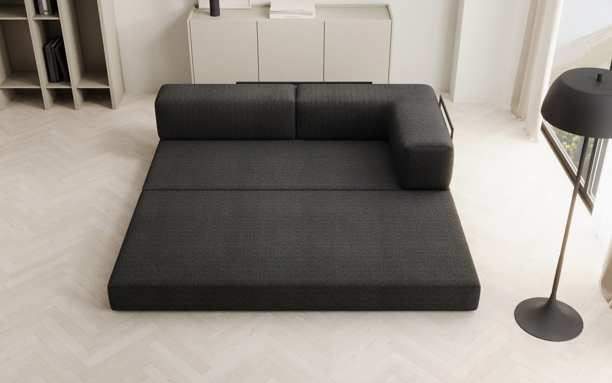 Designer Sofa/Chaise Longue Lazy in Bouclé