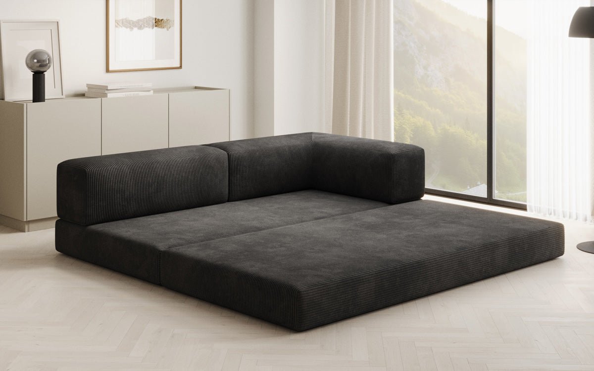 Designer Sofa/Chaise Longue Lazy in Cord