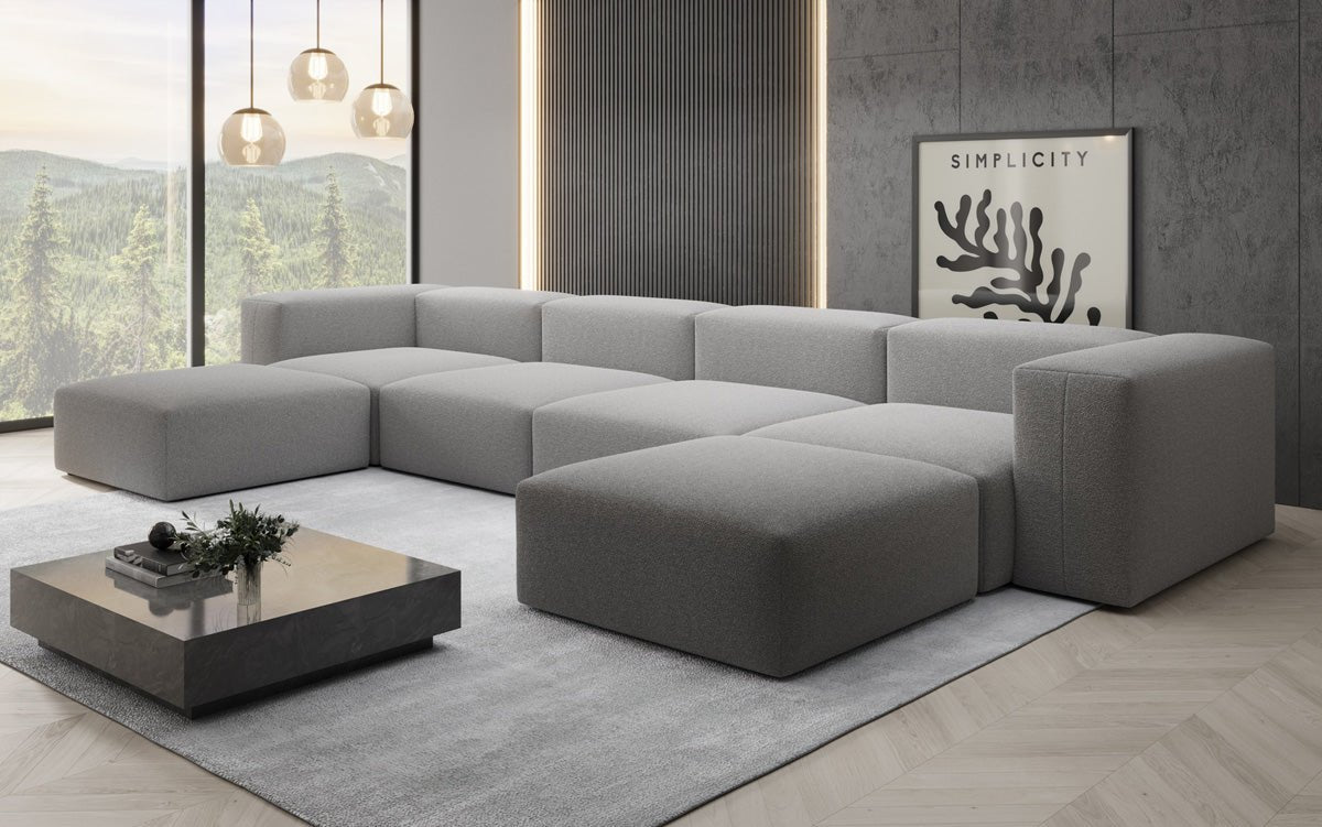 Designer U Sofa Snug am Bouclé