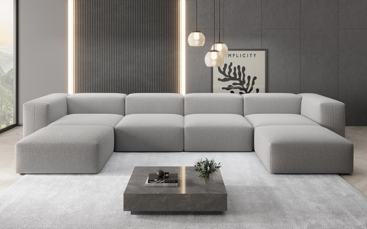 Designer U Sofa Snug am Bouclé