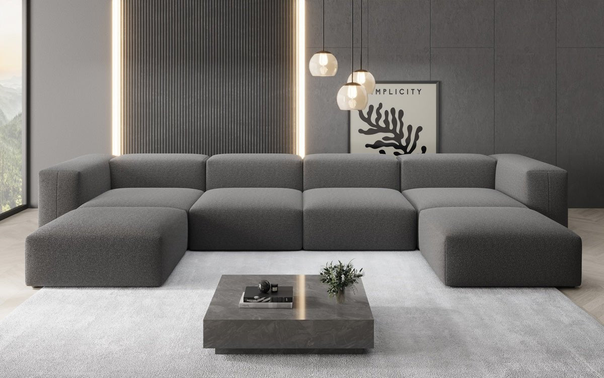 Designer U Sofa Snug am Bouclé