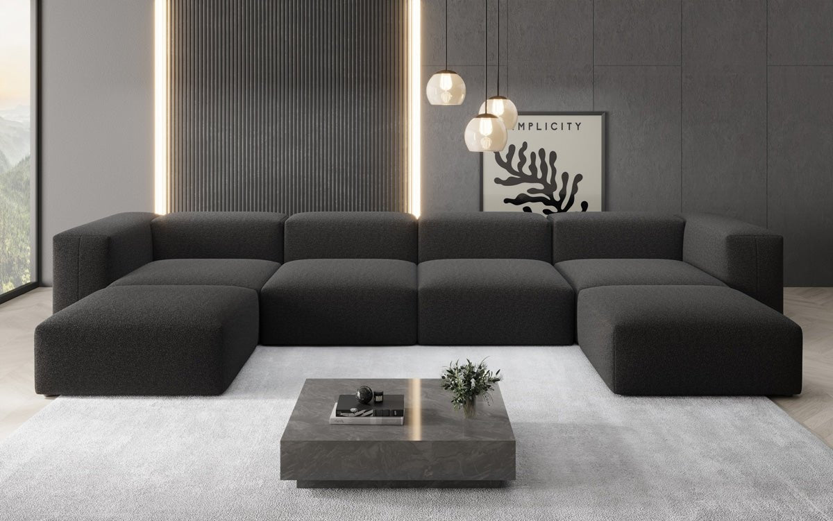Designer U Sofa Snug am Bouclé