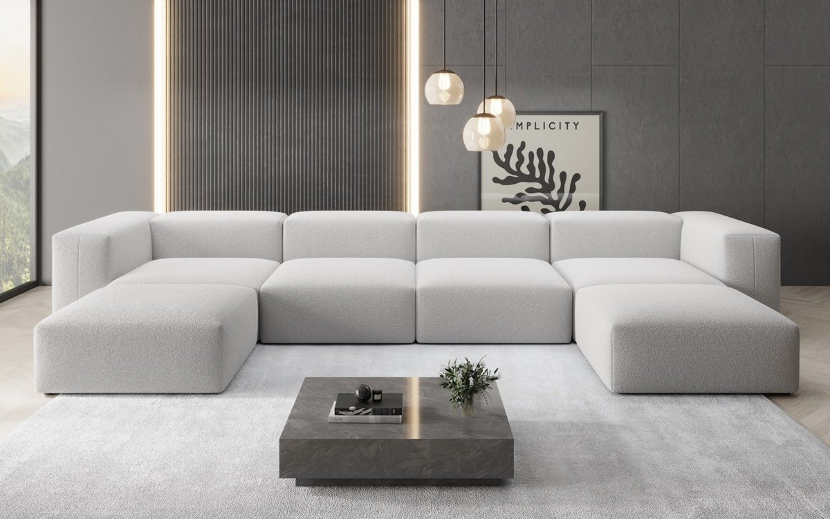 Designer U Sofa Snug am Bouclé