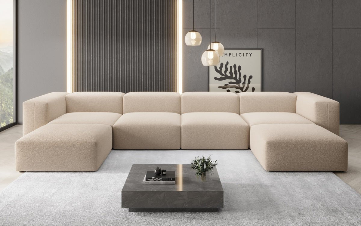 Designer U Sofa Snug am Bouclé