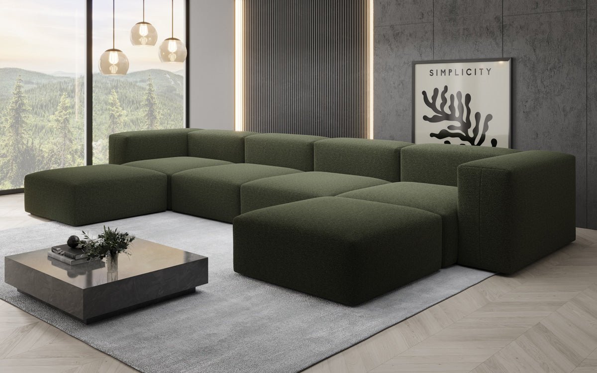 Designer U Sofa Snug am Bouclé