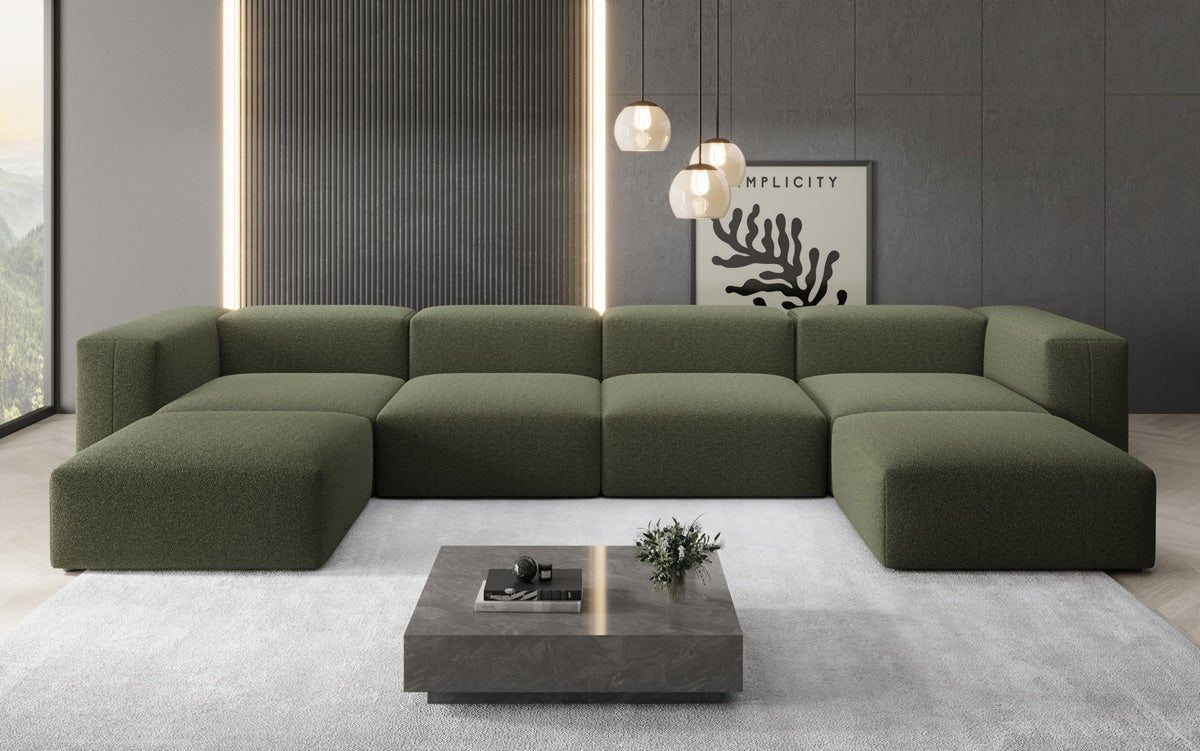 Designer U Sofa Snug am Bouclé