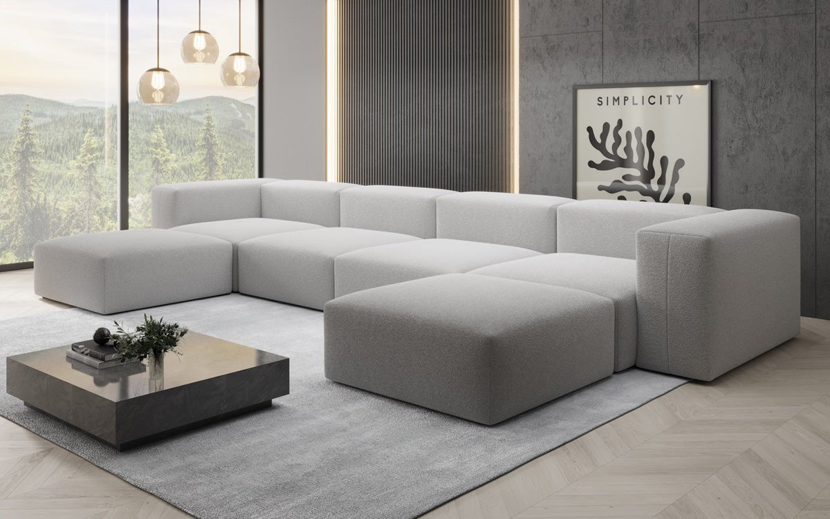 Designer U Sofa Snug am Bouclé