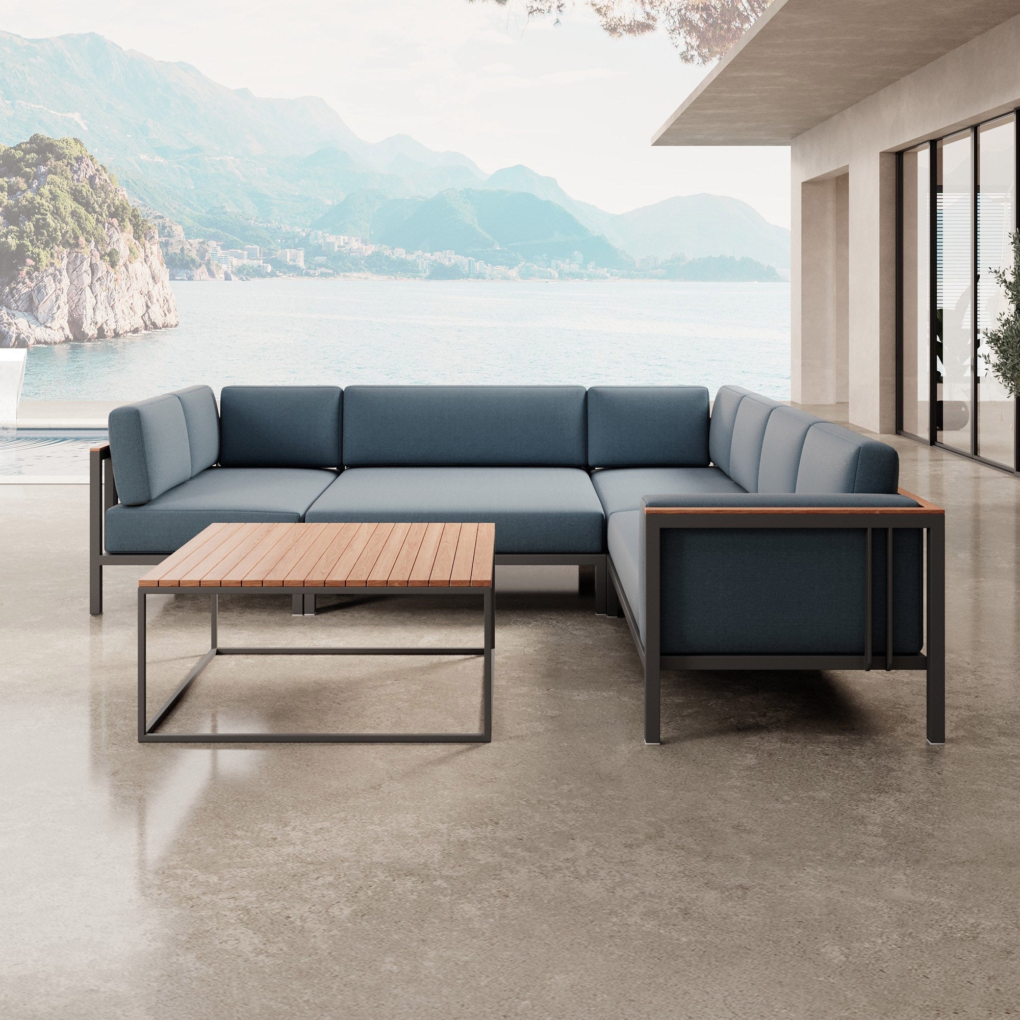 Euphoria – Ecklounge & Tisch aus Aluminium | Aevora™ Kollektion