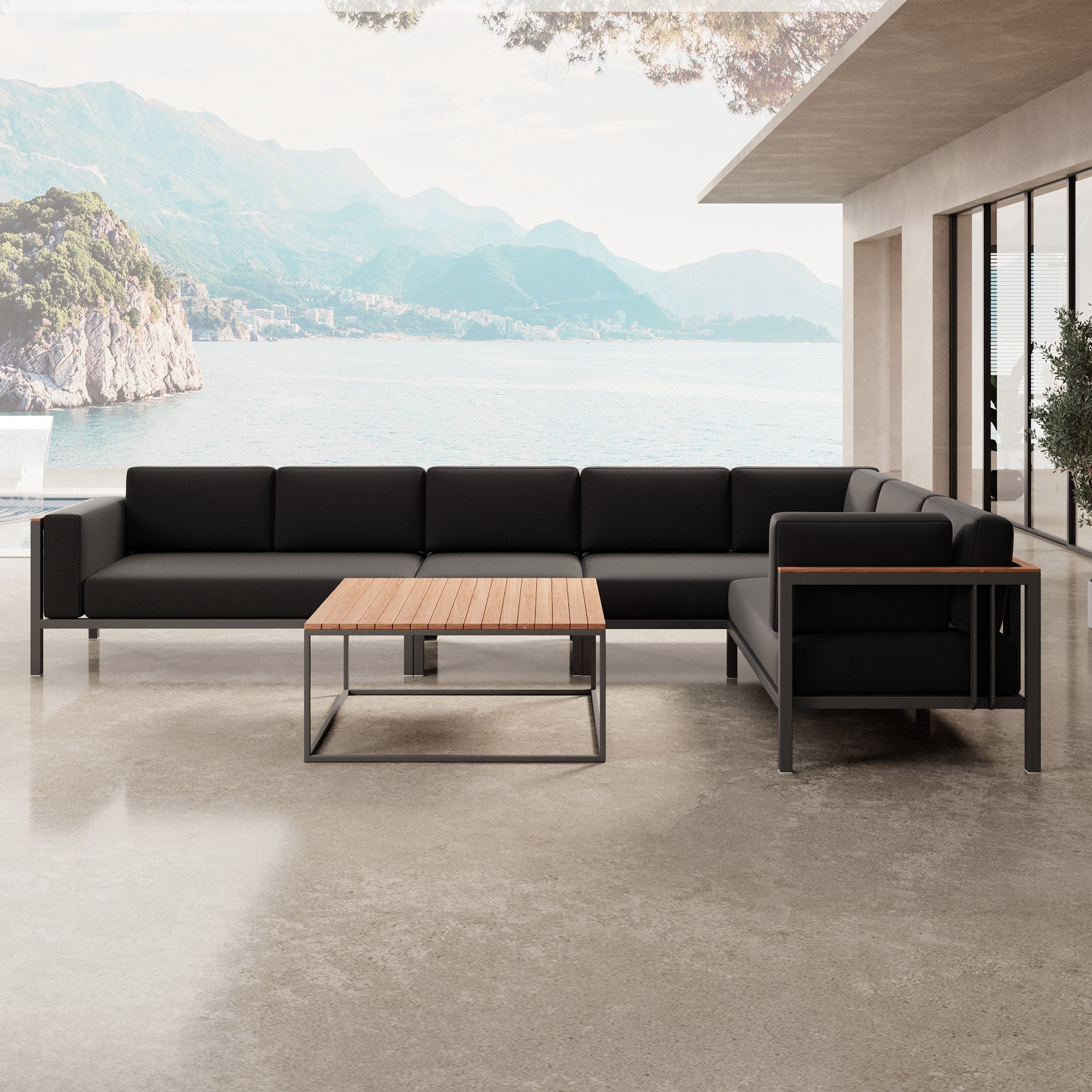 Euphoria – L-Maxilounge & Tisch aus Aluminium | Aevora™ Kollektion